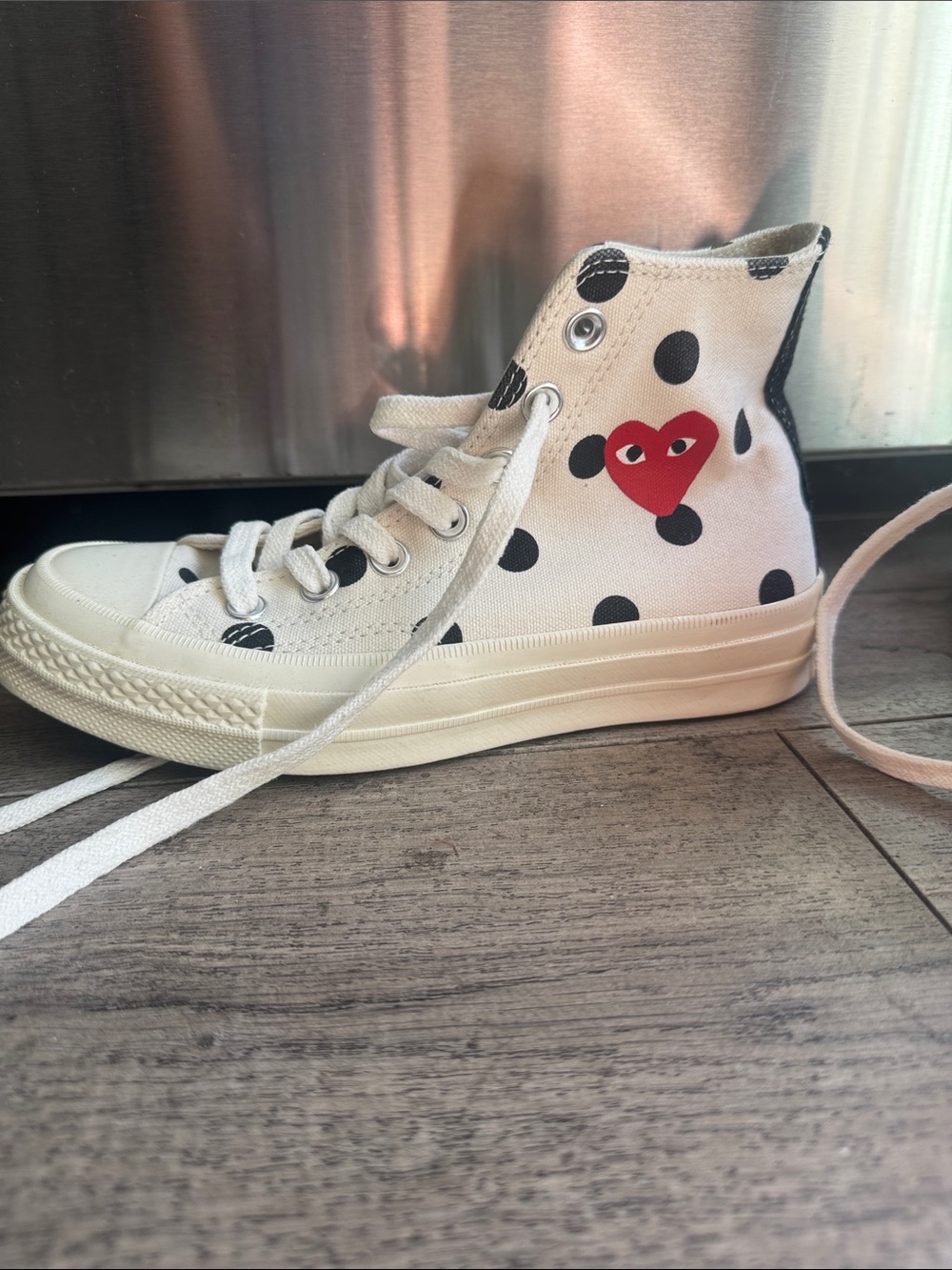 Converse - Converse x COMME des GARCONS PLAY Chuck 70 Hi 'White Polka Dot size5w